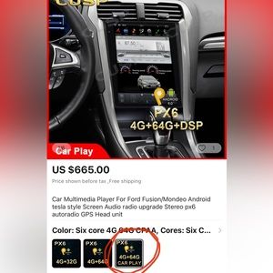 ANDROID 12.1 inch 4G+64G Car Multimedia DSP CAR GPS NAVIGATION Car Play